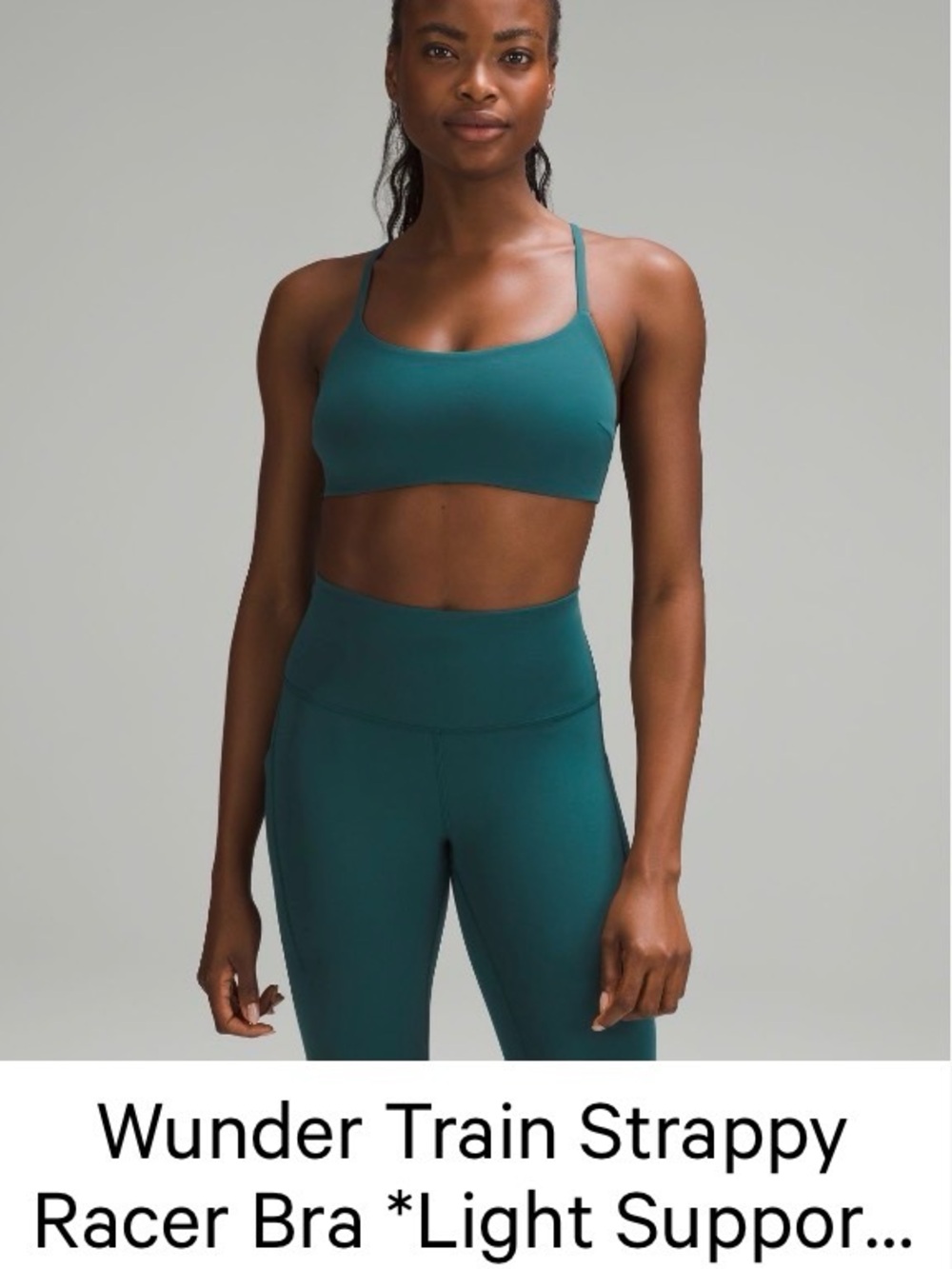 Lululemon Wunder Train Sports Bra size 8 for C/D cup - Storm Teal